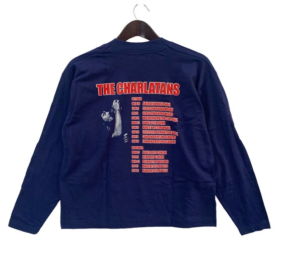 VINTAGE 90s THE CHARLATANS Indie Rock Britpop Longsleeve Tour 