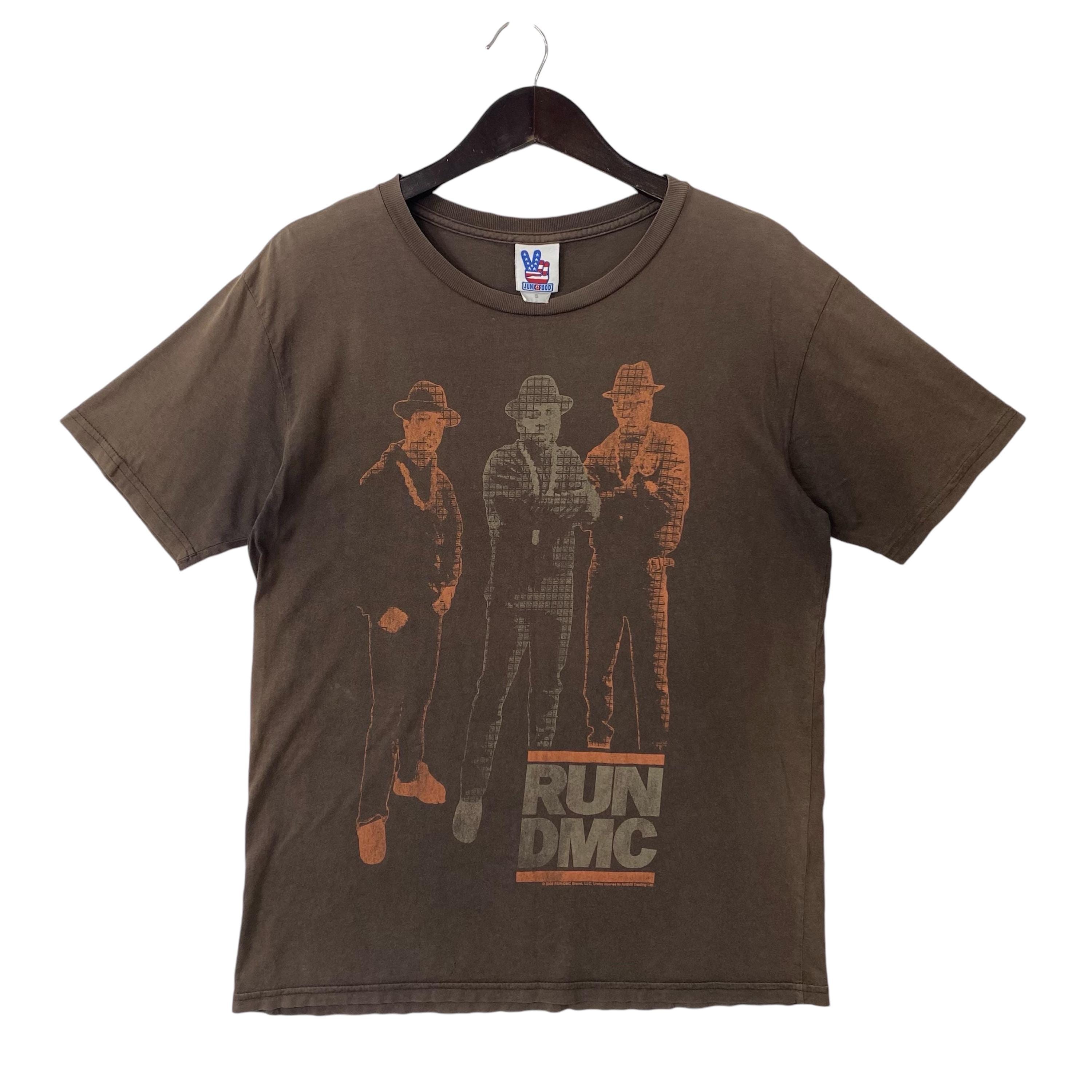 VINTAGE RUN DMC raptee Sunfaded hip hop rap band rare tee shirt