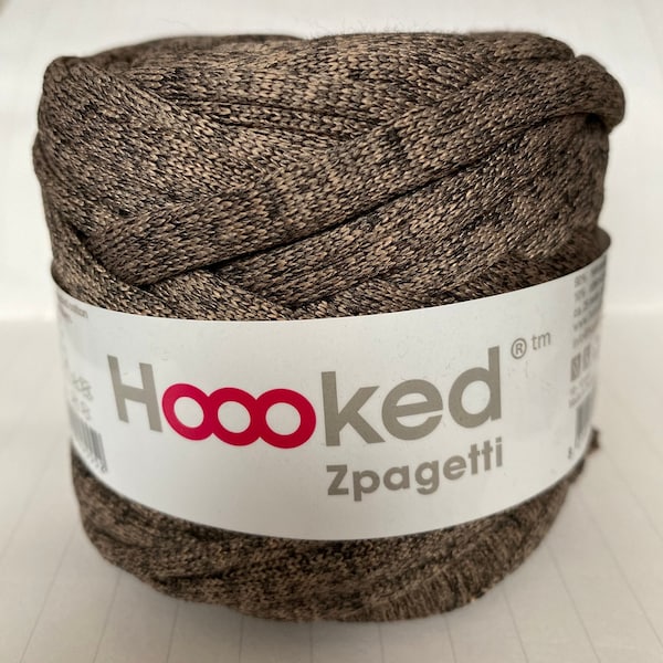 Hoooked Zpagetti t-shirt yarn Brown shades printed-multicoloured super chunky 50g - approx 25m
