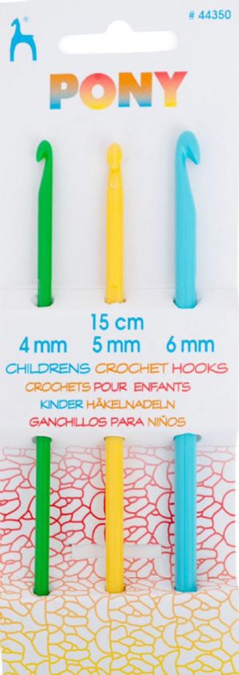 Childrens Vibrant Assorted Crochet Hooks 4.0 ,5.0, 6.0mm image 1