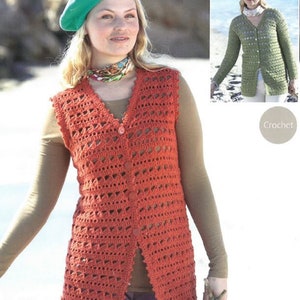 Cardigan and Waistcoat in Sirdar COUNTRY STYLE DK Crochet pattern