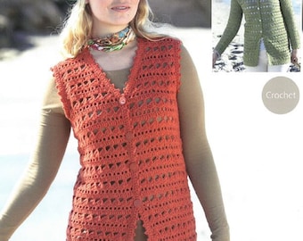 Cardigan and Waistcoat in Sirdar COUNTRY STYLE DK Crochet pattern