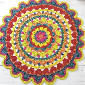 Decorative Rug Crochet Pattern only Natura XL Yarn - PDF copy image 1