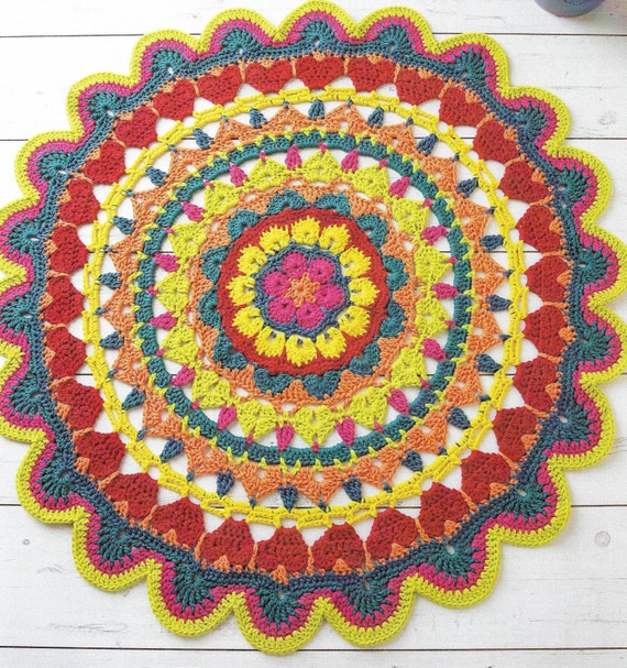 Decorative Rug Crochet  Pattern only Natura XL Yarn - PDF copy
