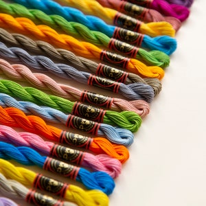 DMC Coton Perle Size 5( M ) stranded Embroidery Thread 15 metre skeins, six strands separation