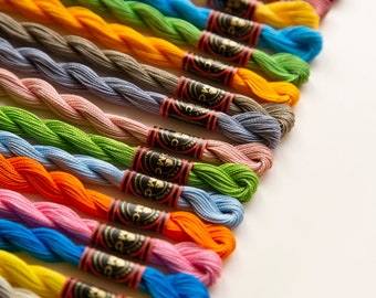 DMC Coton Perle Size 5( M ) stranded Embroidery Thread 15 metre skeins, six strands separation