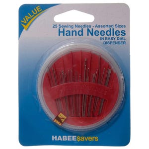 Household Assorted Hand Needles Assorted types for a variety of household projects 50 pcs and 25 pcs in Easy Dial Dispenser