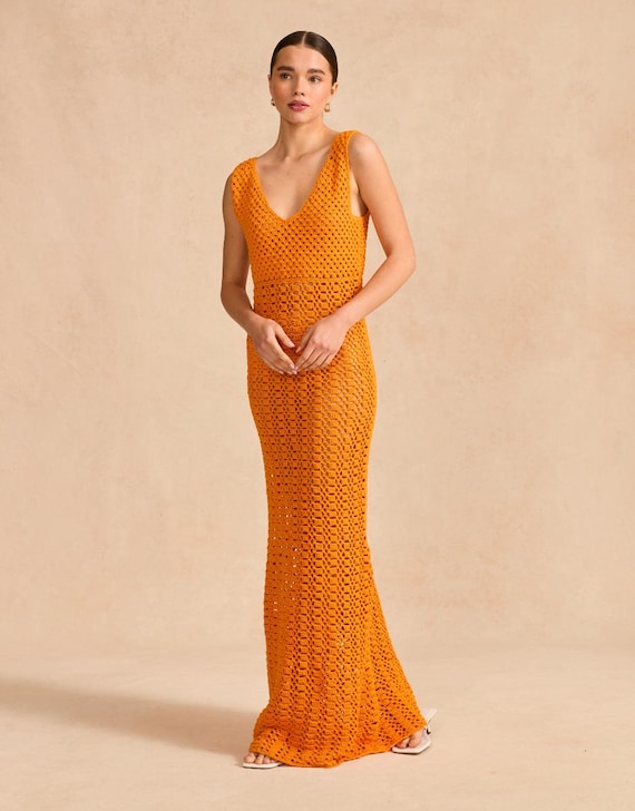 Slinky Sundown Maxi Dress Pattern Only With Sirdar Stories Shades PDF Copy  - Etsy