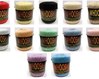 Whoosh 100% Pure Mercerised Crochet Cotton/yarn No.10 60g - 366m