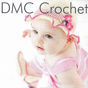 Crochet Girls&#39; Booties and Hat Pattern only Petra Yarn