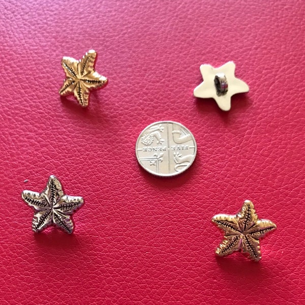 Novelty Buttons Leaf antique gold - silver colours 10 - 15mm for clothing - jewellery - scrapbooking - card making