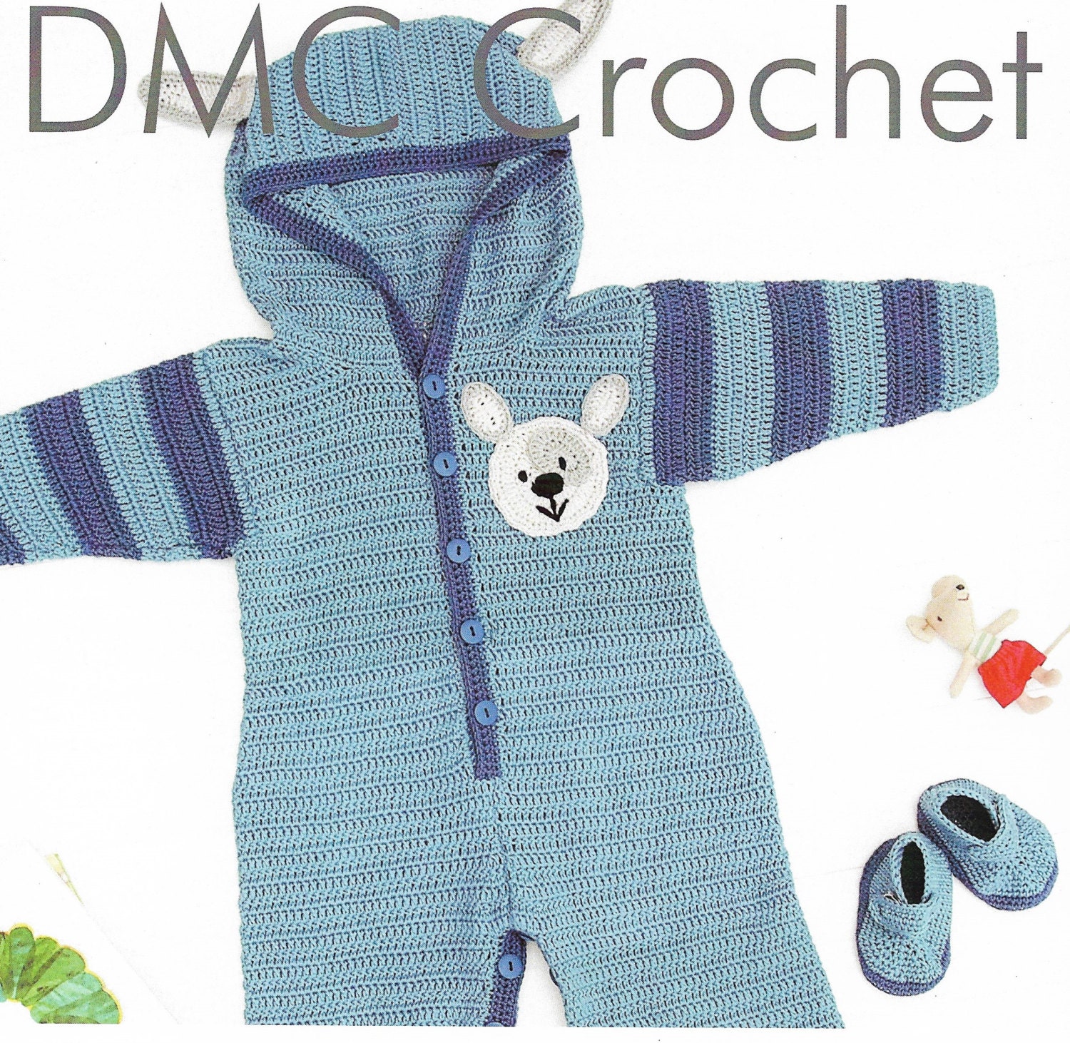 Baby Onesie with Matching Bootees Pattern only Natura Just Cotton Yarn - PDF copy
