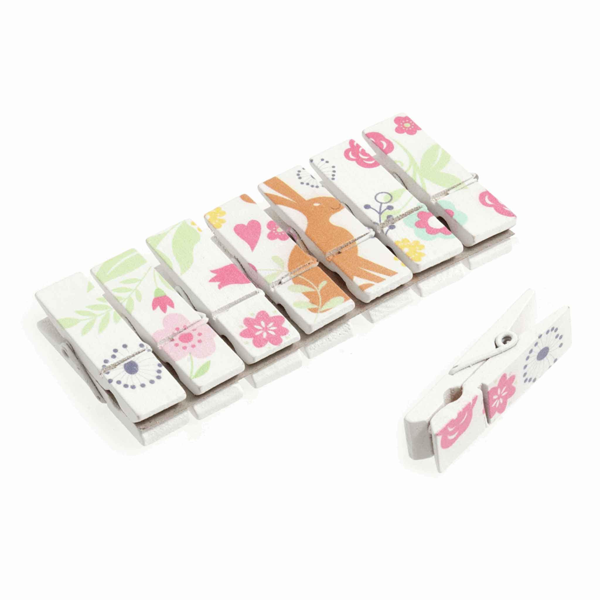 Elliott Wäscheklammern Aus Buchenholz – 24 Stück, Naturbelassen – Für Wäscheleine, Küche & Basteln