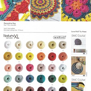 Decorative Rug Crochet Pattern only Natura XL Yarn - PDF copy image 3