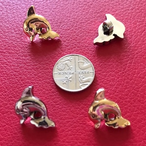 Neuheit Knöpfe Delphin Antik Gold - Silberfarben 10 - 15 mm für Kleidung - Schmuck - Scrapbooking - Kartenherstellung
