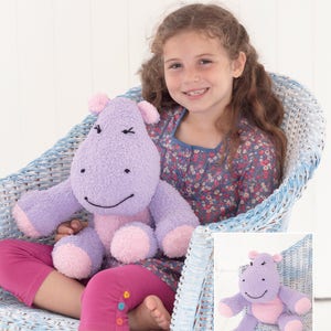 Knitting Pattern Hippopotamus Toy - baby, child, present