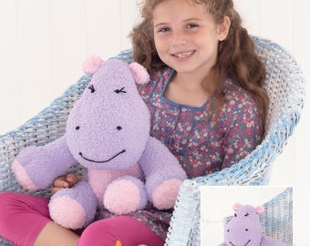 Knitting Pattern Hippopotamus Toy - baby, child, present