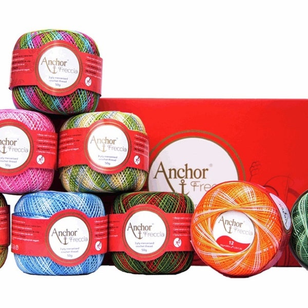 Anchor Freccia yarn size 12 Multicolour (50g) crochet cotton