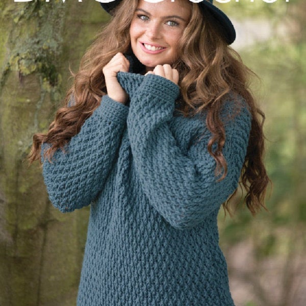 Instant download - Snuggle Up Sweater Crochet Pattern only Woolly5 Yarn