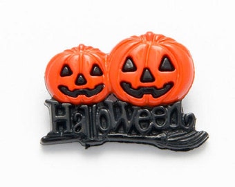 25mm Twin Scary Pumpkin Halloween Buttons