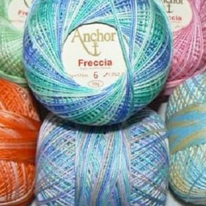 Anchor Freccia yarn size 6 Multicolour (50g) crochet cotton