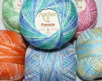 Anchor Freccia yarn size 6 Multicolour (50g) crochet cotton