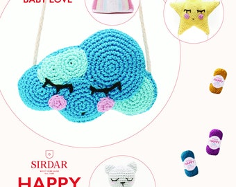 Sirdar Happy Cotton Crochet Amigurami Pattern Booklet 9 - Baby Love for  sale online