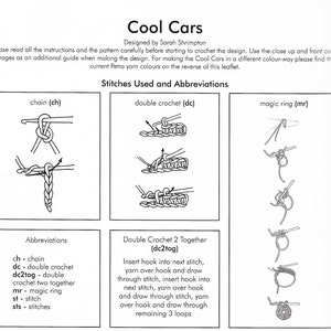 Instant download Crochet Cool Cars Amigurumi Pattern only Petra Yarn image 5