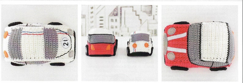 Instant download Crochet Cool Cars Amigurumi Pattern only Petra Yarn image 3