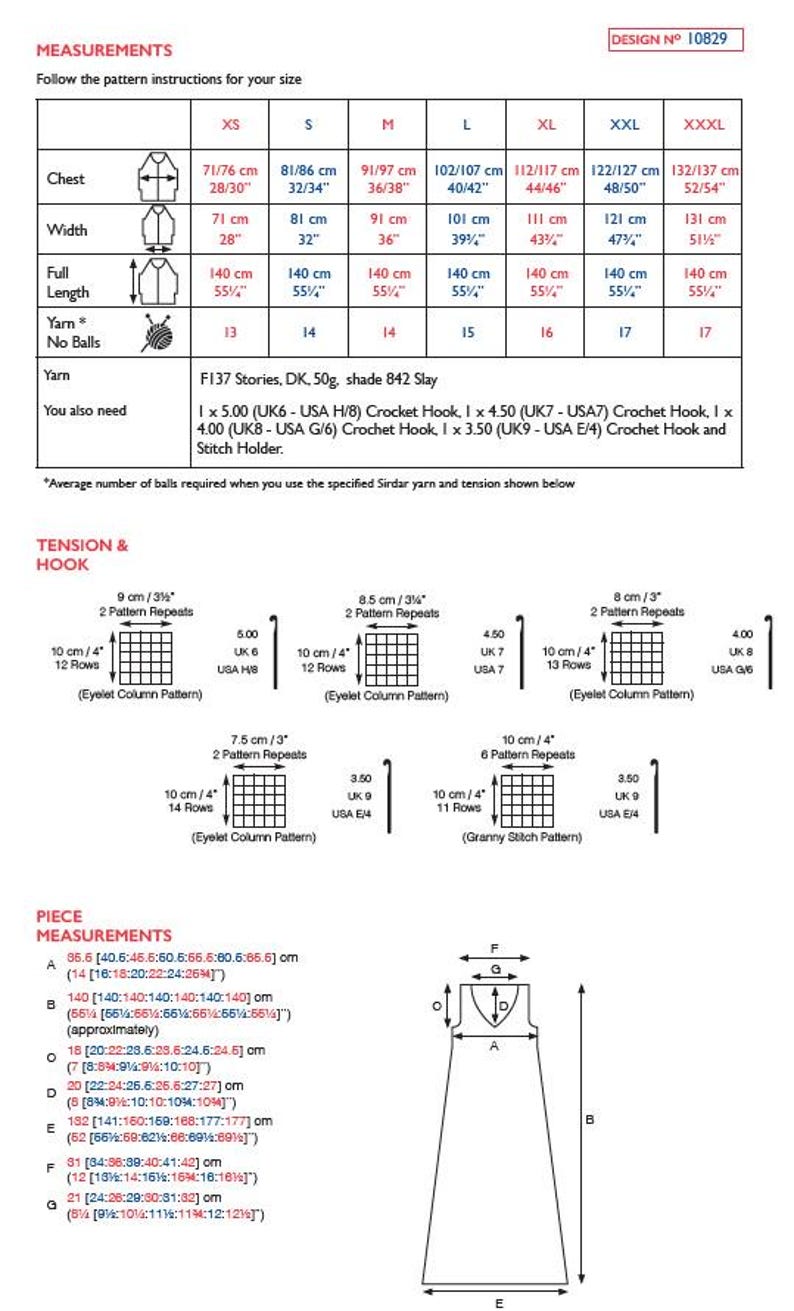 Slinky Sundown Maxi Dress Pattern Only With Sirdar Stories Shades PDF ...