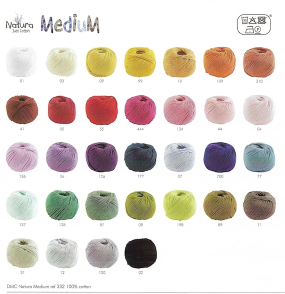 Natura Just Cotton Medium Yarn 50g - Etsy
