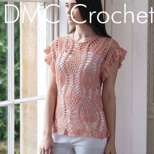 Instant download - Crochet Pineapple Tunic Top Crochet Pattern only Natura Just cotton Yarn