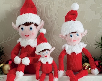 CHRISTMAS Elves Knitting pattern in DK yarn PDF version