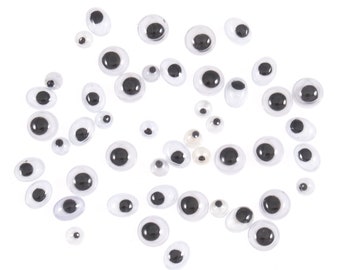Moveable paste on Eyes -Wobbly Wiggly Googly Eyes Toy Animal Scrapbooking DIY Craft - 208 pack