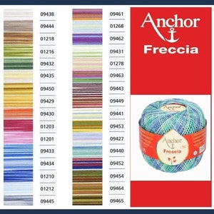 Anchor Freccia Garnstärke 12 Multicolour 100g gehäkelte Baumwolle