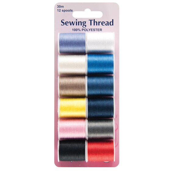 ** 30m Sewing Thread 12 Spool Card