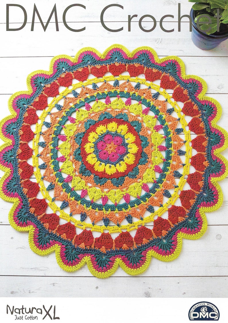 Decorative Rug Crochet Pattern only Natura XL Yarn - PDF copy image 2