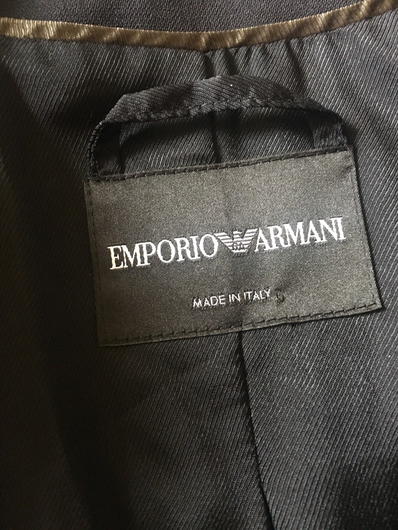 Vintage Emporio Armani Black Women's Jacket Size 44/medium - Etsy