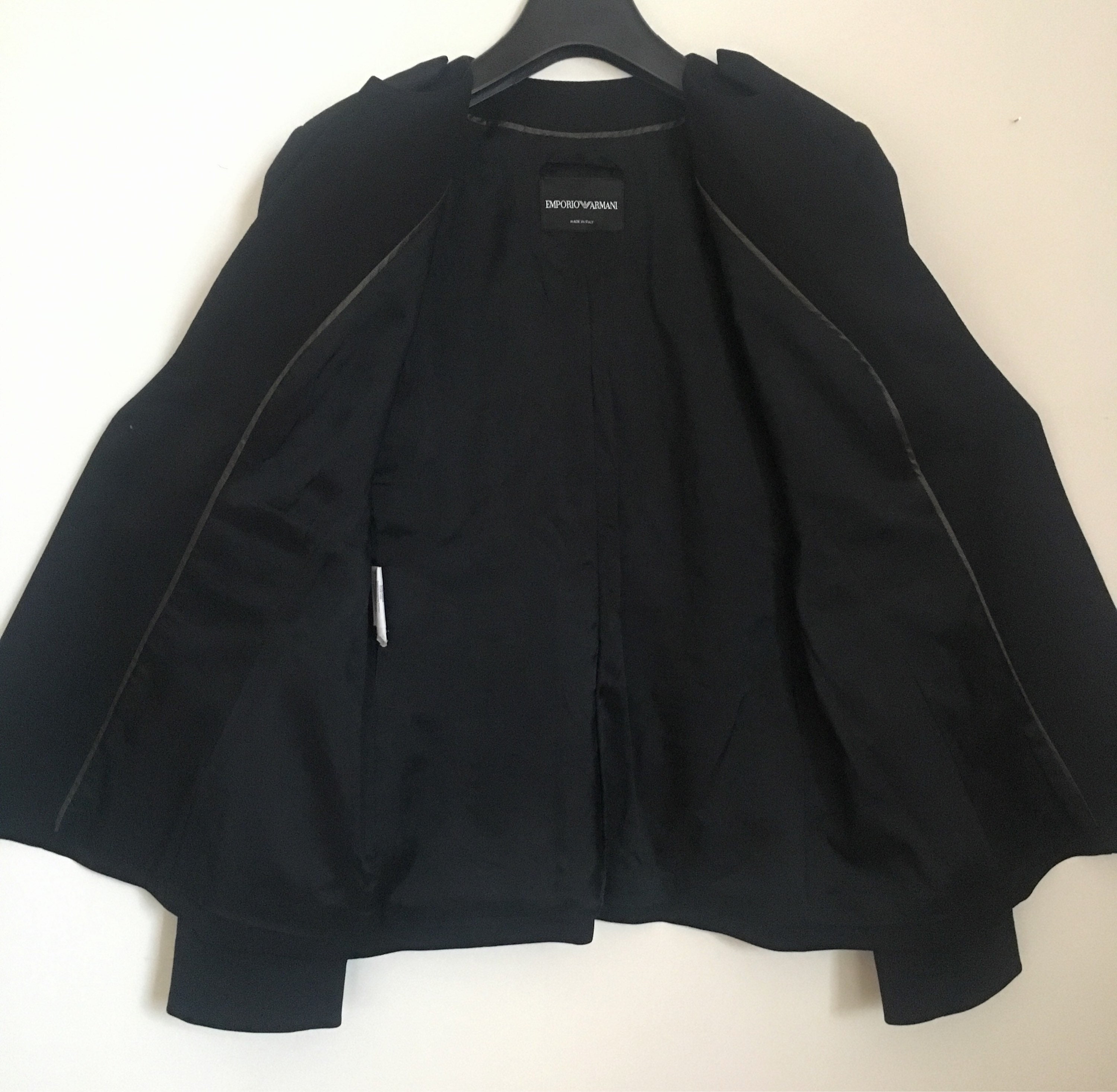 Vintage Emporio Armani Black Women's Jacket Size 44/medium - Etsy