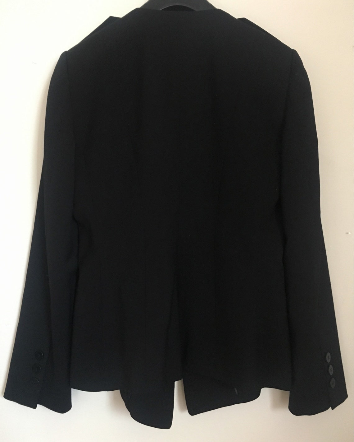 Vintage Emporio Armani Black Women's Jacket Size 44/medium - Etsy