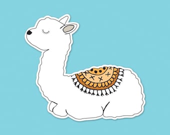 Pegatina de vinilo de llama bebé - Pegatina troquelada para portátiles, botellas de agua y más
