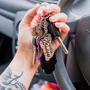 Chronic Badass Enamel Keyring // Punky Pins Key Chain // Spoonie, chronic illness gift // Chronically Ill