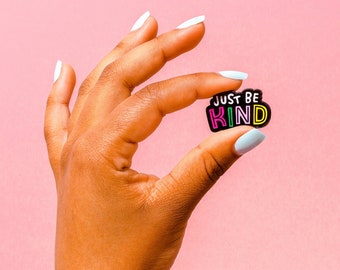 Just Be Kind Pin // Distintivo pin smaltato // Pin cassetta delle lettere // Pin gentilezza // Depressione, ansia, consapevolezza della salute mentale
