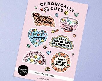 spoonie bumper stickers Disability My Spoons are in the dishwasher Vinyl Sticker Chronic illness invisible illness laptop decal