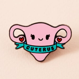 Cuterus Enamel Pin // Cuterus pin, lapel pin, uterus feminist badge