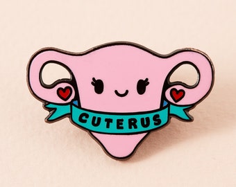 Épingle en émail Cuterus // Épinglette Cuterus, épinglette, insigne féministe de l&#39;utérus