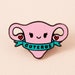 Cuterus Enamel Pin // Cuterus pin, lapel pin, uterus feminist badge 