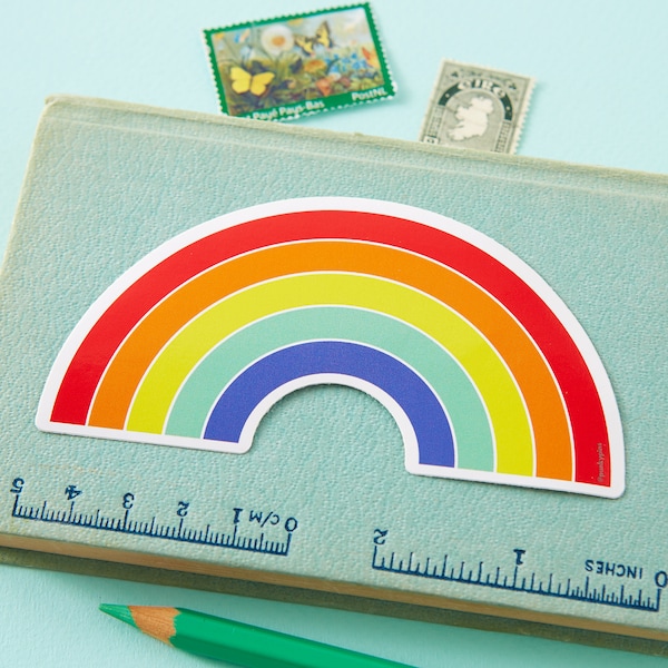 Rainbow Large Vinyl Sticker // Laptop sticker // Large vinyl decal sticker