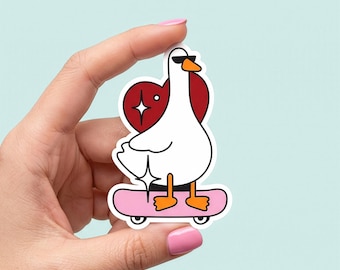 Skater Goose Vinyl Sticker