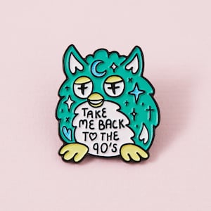 Evil Nostalgic Furby Enamel Pin  // 90&#39;s Lapel Pin Badge Brooch // Take me back to the nineties